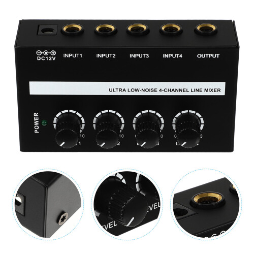Mini Audio Mixer Iron 1pack 4.13x2.24x1.26in 2
