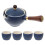 1Set Durable Blue Ceramic Kung Fu Tea Set Side Handle Tea Pot 1