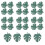 50pcs Scrapbooking Brads Leaf Shape Green Metal 9