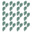50pcs Scrapbooking Brads Leaf Shape Green Metal 10