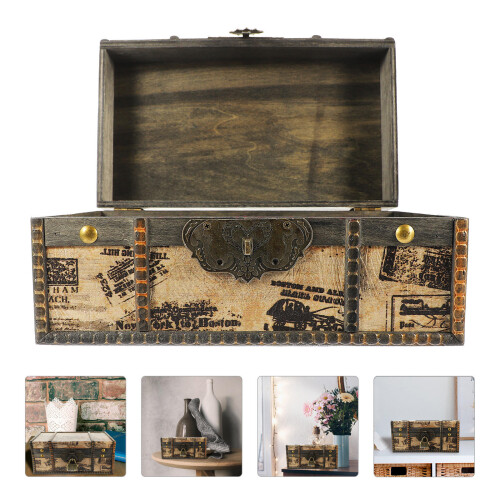 British Style Storage Trunk Brown 1pack 10.22x5.89x4.72in 1
