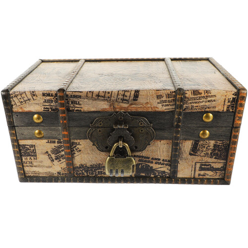 British Style Storage Trunk Brown 1pack 10.22x5.89x4.72in 2