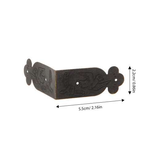 Retro Metal Box Corner Guards Dark Brown For Vintage Projects 1