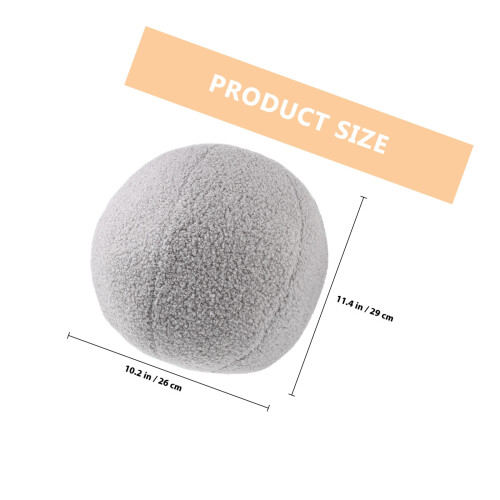 Light Grey Plush Ball Cushion Design For Home Sofa Decor 1
