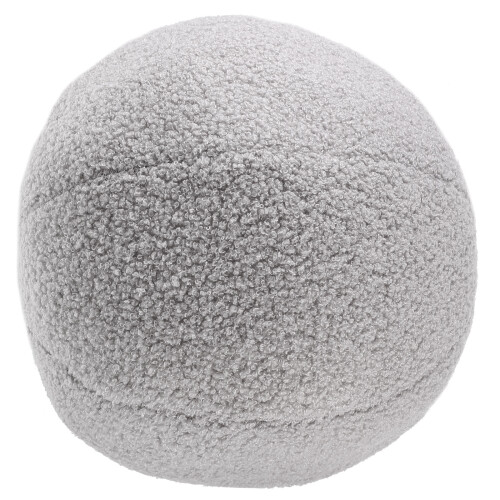 Light Grey Plush Ball Cushion Design For Home Sofa Decor