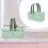 Raindrops Plastic Basket Washroom Storage Large Capacity Green 1pack 2
