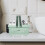 Raindrops Plastic Basket Washroom Storage Large Capacity Green 1pack 6