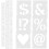 3 Pack Craft Paint Stencils Diy Printing Holder For Table Marker White 2