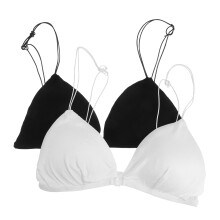2 Pcs Triangle Cup Bras For Miss Woman Wireless