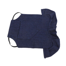 Blauwe Henskelet Denim Schort Bescherming Rug