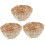 Handmade Hanging Bird Nest Bamboo Wood 3pcs 4
