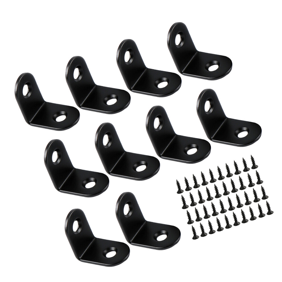 20Pcs Corner Brackets L-Shaped Right Angle For Cabinet Shelf 3171083388747