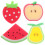4 Pcs Kids Bath Sponge Shower Balls Fruit Shaped For Bathing 6