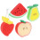 4 Pcs Kids Bath Sponge Shower Balls Fruit Shaped For Bathing 10