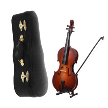 Photo Props Mini Violin Model Dark Red 1 Set