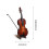 Photo Props Mini Violin Model Dark Red 1 Set 2