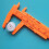 Leichte Mini-Vernier-Schieblehre Orange Kunststoff Messwerkzeug 11
