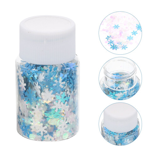 Raindrops  4 Bottles Snowflake Glitter Shapes Mini Snowflakes 2