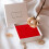 Red Flocking Self Adhesive Jewelry Box Liner 5 Sheets 8