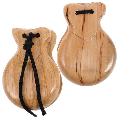 2pcs Wooden Castanets Rhythm Exploration For Babies
