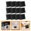 12Stk Robuste Schwarze PVC Mini-Schild Für Buffet Und 6