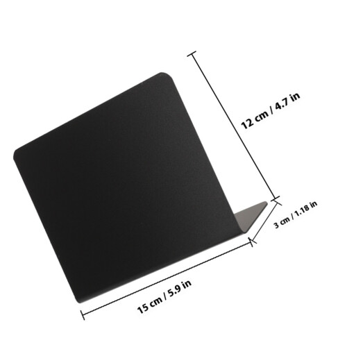 12Stk Robuste Schwarze PVC Mini-Schild Für Buffet Und 1