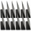 12Stk Robuste Schwarze PVC Mini-Schild Für Buffet Und 11