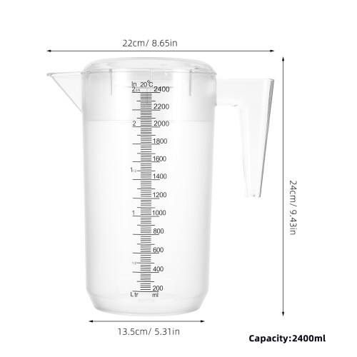 Clear Plastic Carafe For Cold Water Jug Transparent 1pack 1