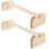 2 Pcs Bird Perch Stand For Cage Rectangular Natural Wood Toy 4