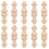 10 Pcs Woods Solid Wood Column 6.20x1.80x1.80cm Khaki 9