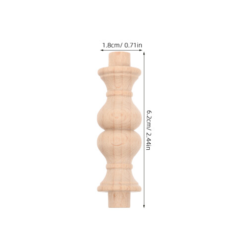 10 Pcs Woods Solid Wood Column 6.20x1.80x1.80cm Khaki 1