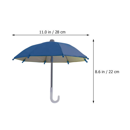 Small Parasol Phone Umbrella Navy Blue Matte 4pcs 2