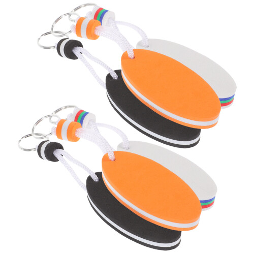 6pcs Floating Keychains For Boating And Swimming Oval Shape