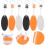 6pcs Floating Keychains For Boating And Swimming Oval Shape 4
