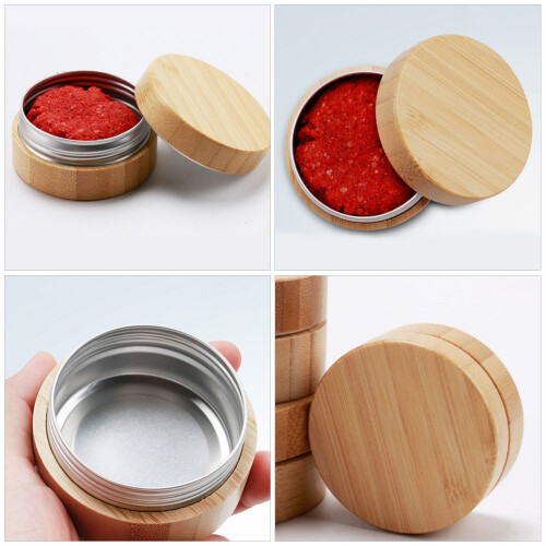 1Boîte À Bamboo Avec Doublure Aluminium Pour Accessoires De 2