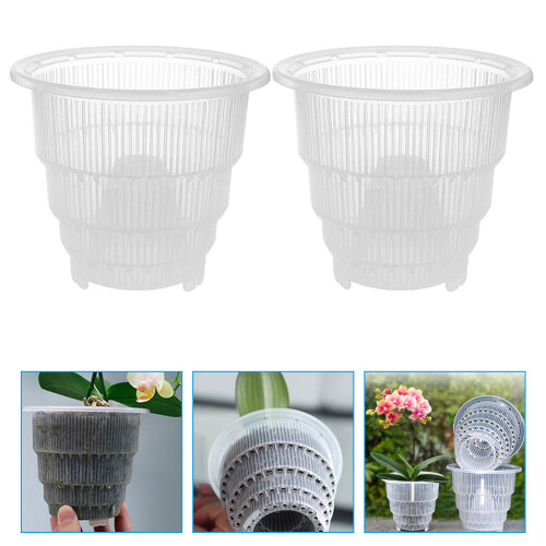 2St Transparante Plastic Orchidee Met Ventilatie Voor 1