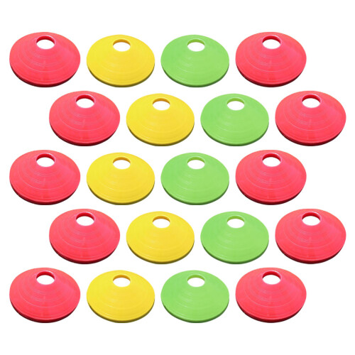 20 Pcs Round Logo Dish Soccer Obstacle Cone For Tool Pe