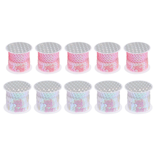 10 Rolls Sequin Strips Craft Diy Accessories Clothing Decor Accessory 2