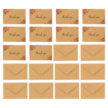 Thank You Card Brown Kraft Paper 10pcs 6.3x3.5in