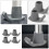 6pcs Walker Glide Tpr Grey For Seniors Indoor Use 6