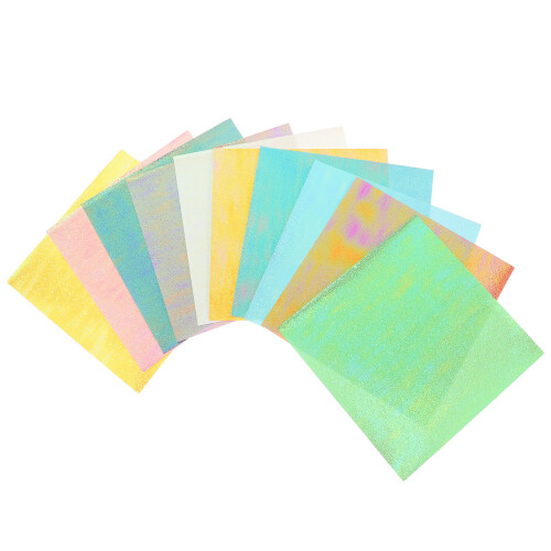 Worgeous  20 Sheets Square Origami Paper Mini Canvas Glitter Handmade