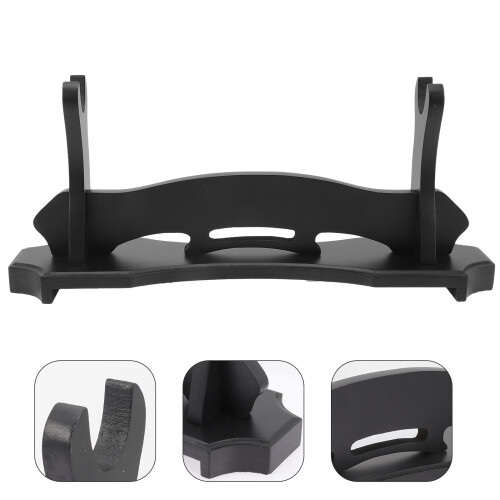 Sword Rack Black Wood Density Board 1set 29x17cm 1