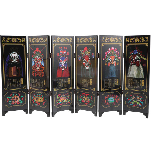 Zwart Mini Vouwscherm Sfeervolle Chinese Decor