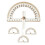 4pcs Wood Kit Angle Measuring Ruler Khaki For Craft Materials 1