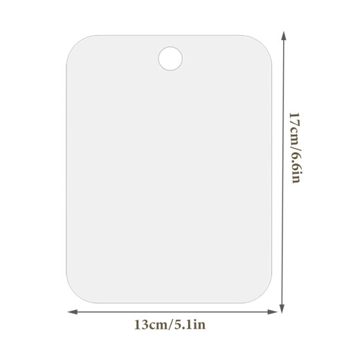 Anti Scratch Mirror Acrylic Silver 5pcs 6.7x5.1x0.08in 1