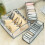 Storage Box With Compartments Fabric Grey 1pcs 5