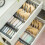 Storage Box With Compartments Fabric Grey 1pcs 4