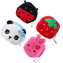 4 Pcs Plush Coin Purse Student Child Wallets Cute