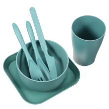 Cyan Tableware Set Picnic Tableware Travel Child 10.50x7.30x7.30cm