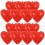 14pcs Fillable Heart Ornament Balls - Red 5